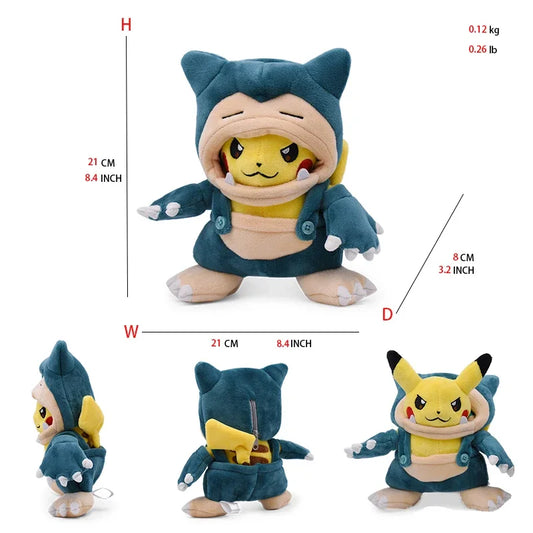 Pikachu in Costume — Pokémon Cosplay Plush (20–30 cm)