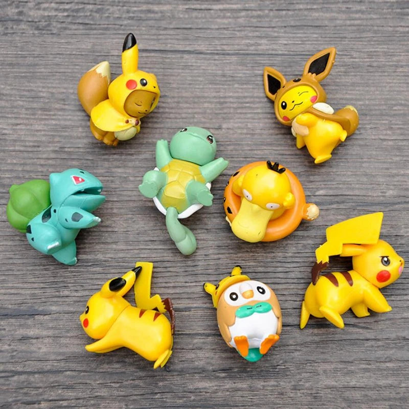 Pikachu, Psyduck & Friends — Pokémon Mini Figures (8-piece set)
