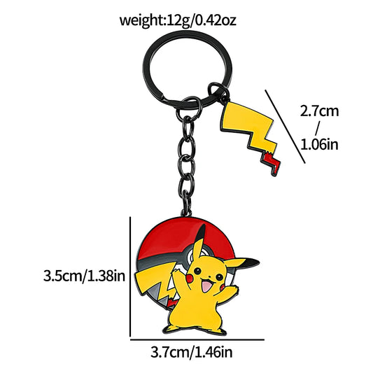 Pikachu, Squirtle & Bulbasaur — Pokémon Metal Keychain