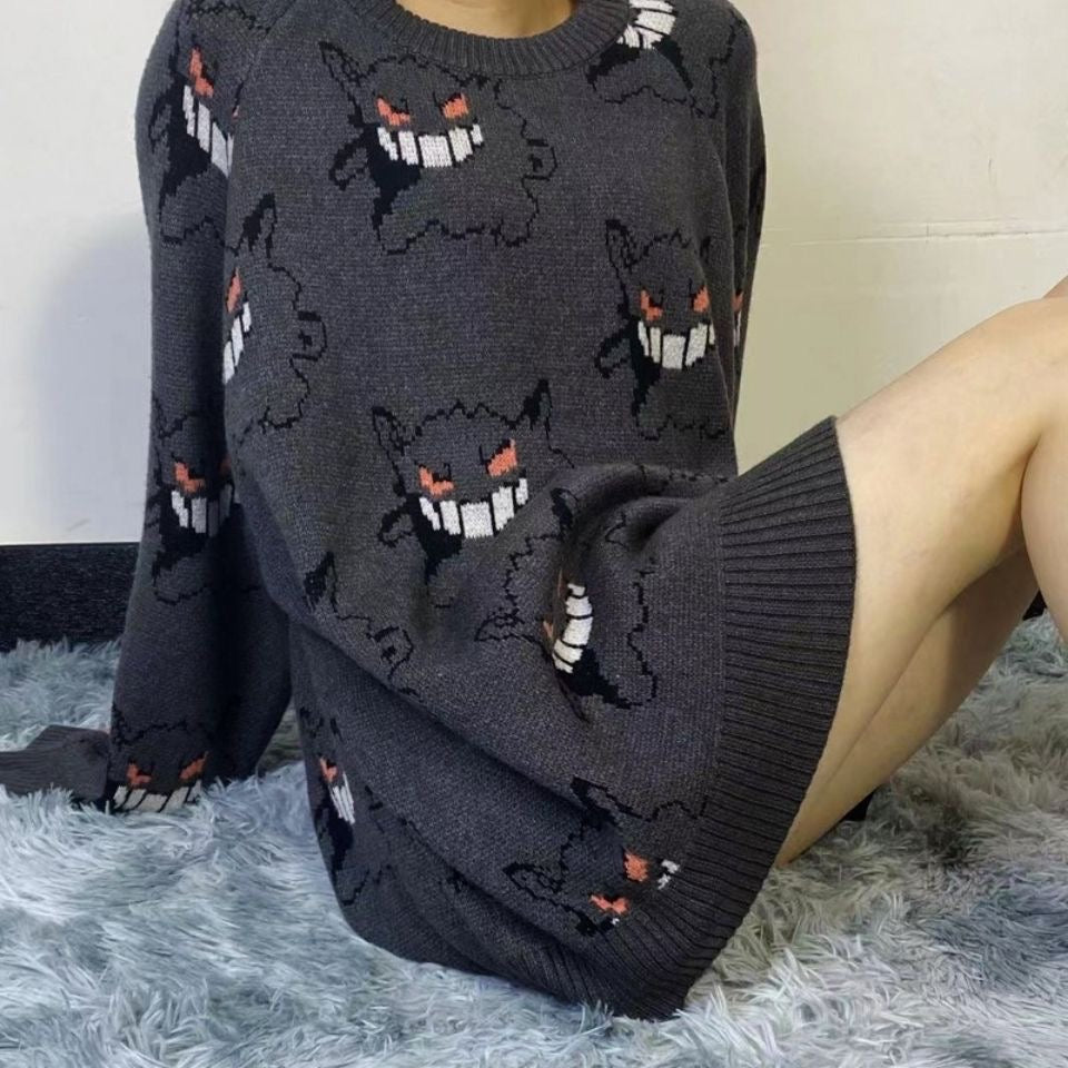 Gengar Pokemon Oversized Harajuku Sweatshirt