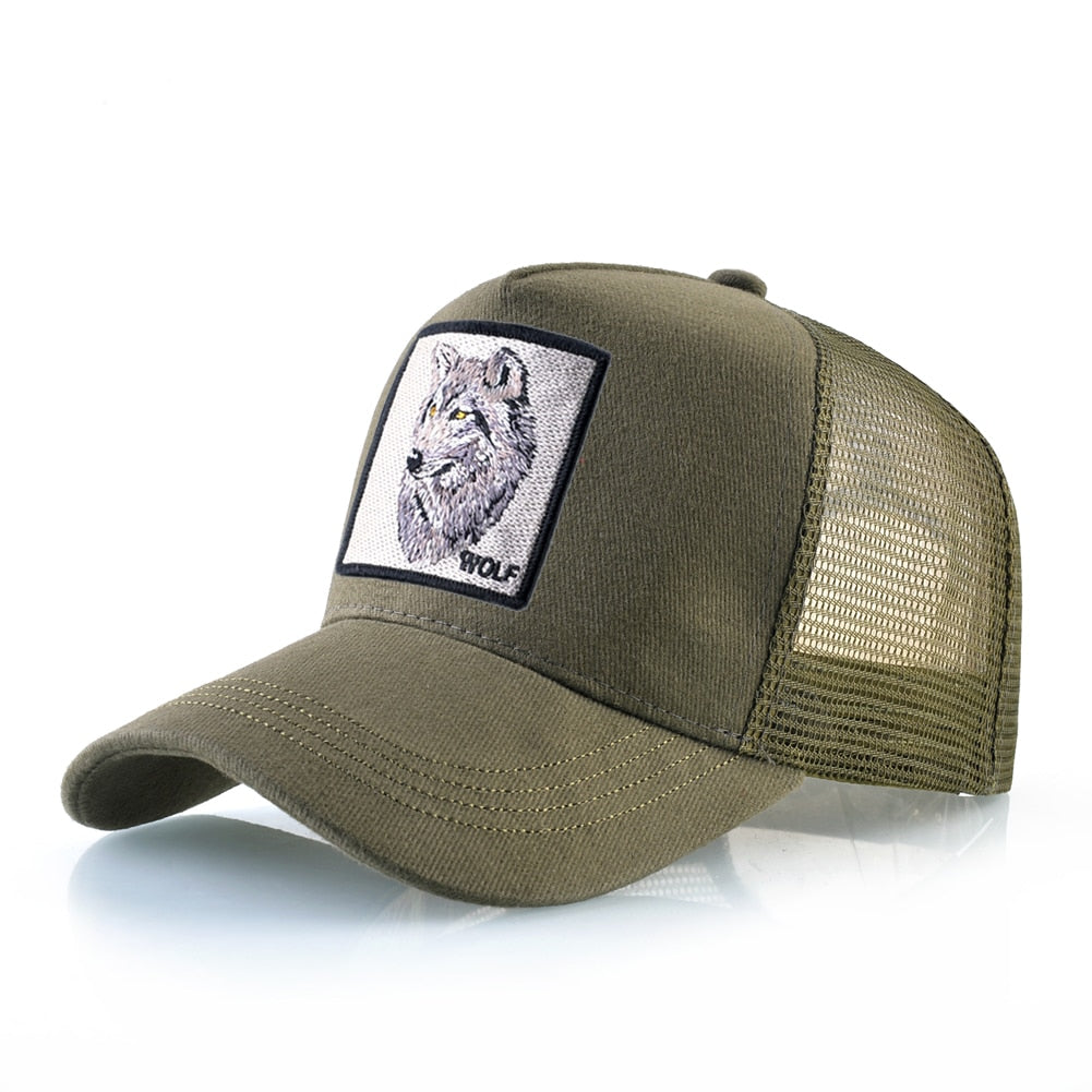 Green Wolf Trucker Cap