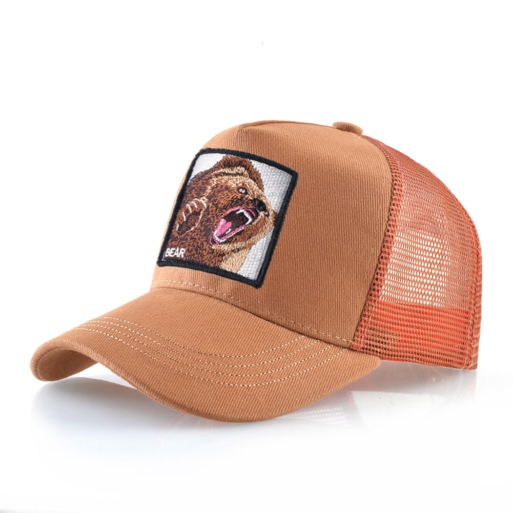 Orange Bear Trucker Cap