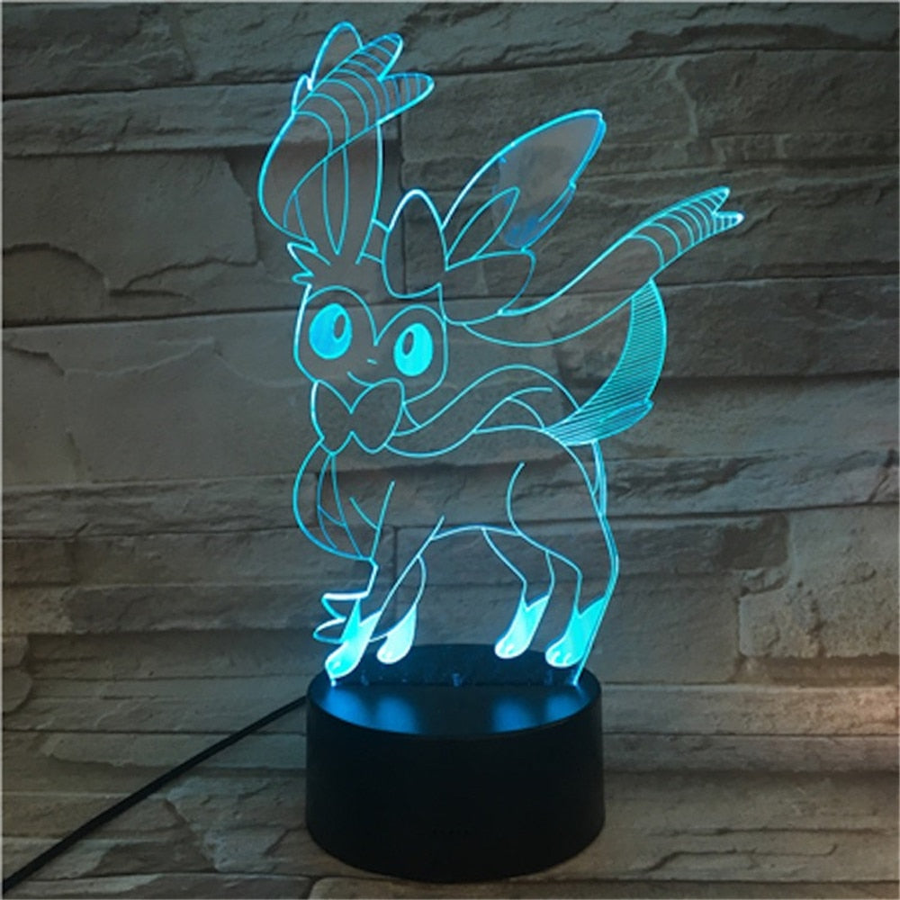 Sylveon Pokémon 3D Lamp - 5 Colors - GoPokeShop