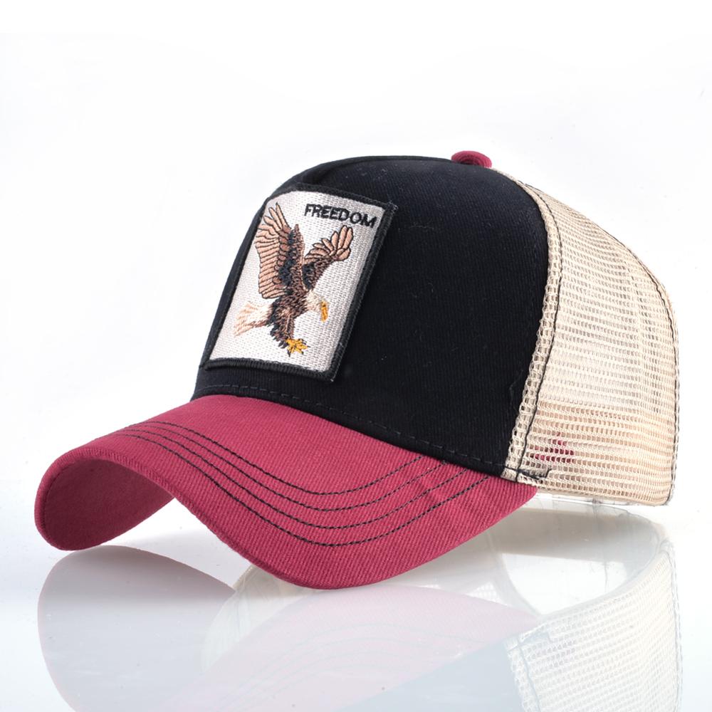 Black & Red Eagle Trucker Cap
