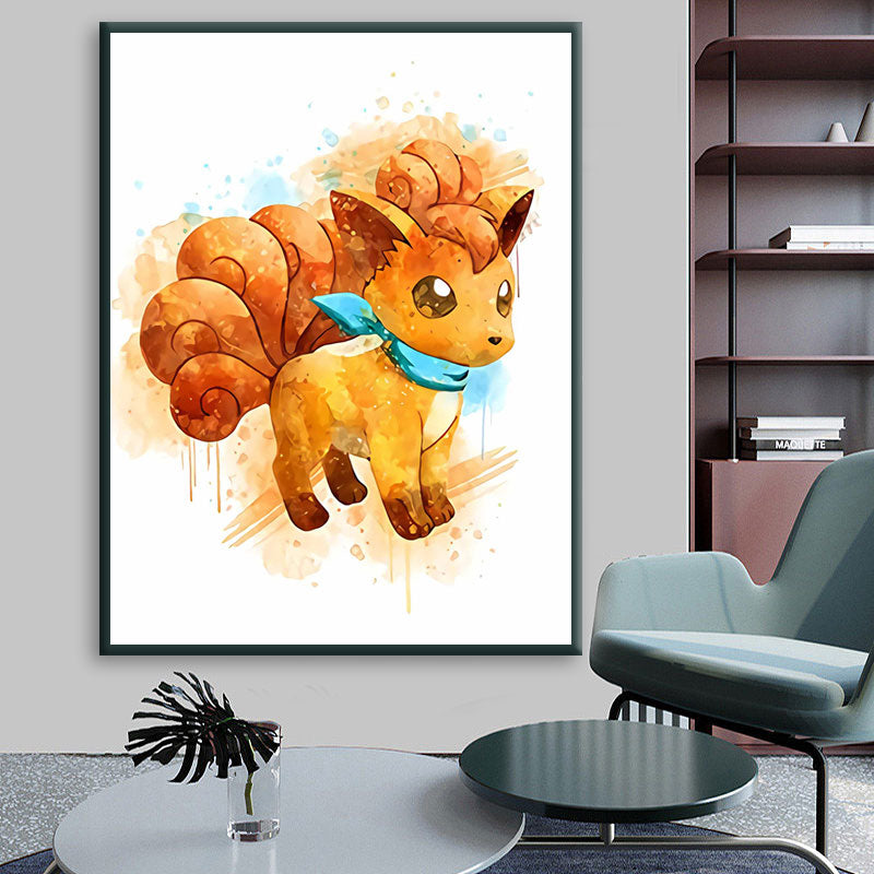 Vulpix Watercolor Poster