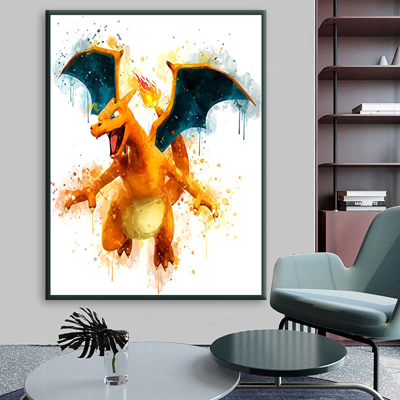 Charizard Pokemon Poster | Framed Art Painting | Anime | NEW | USA