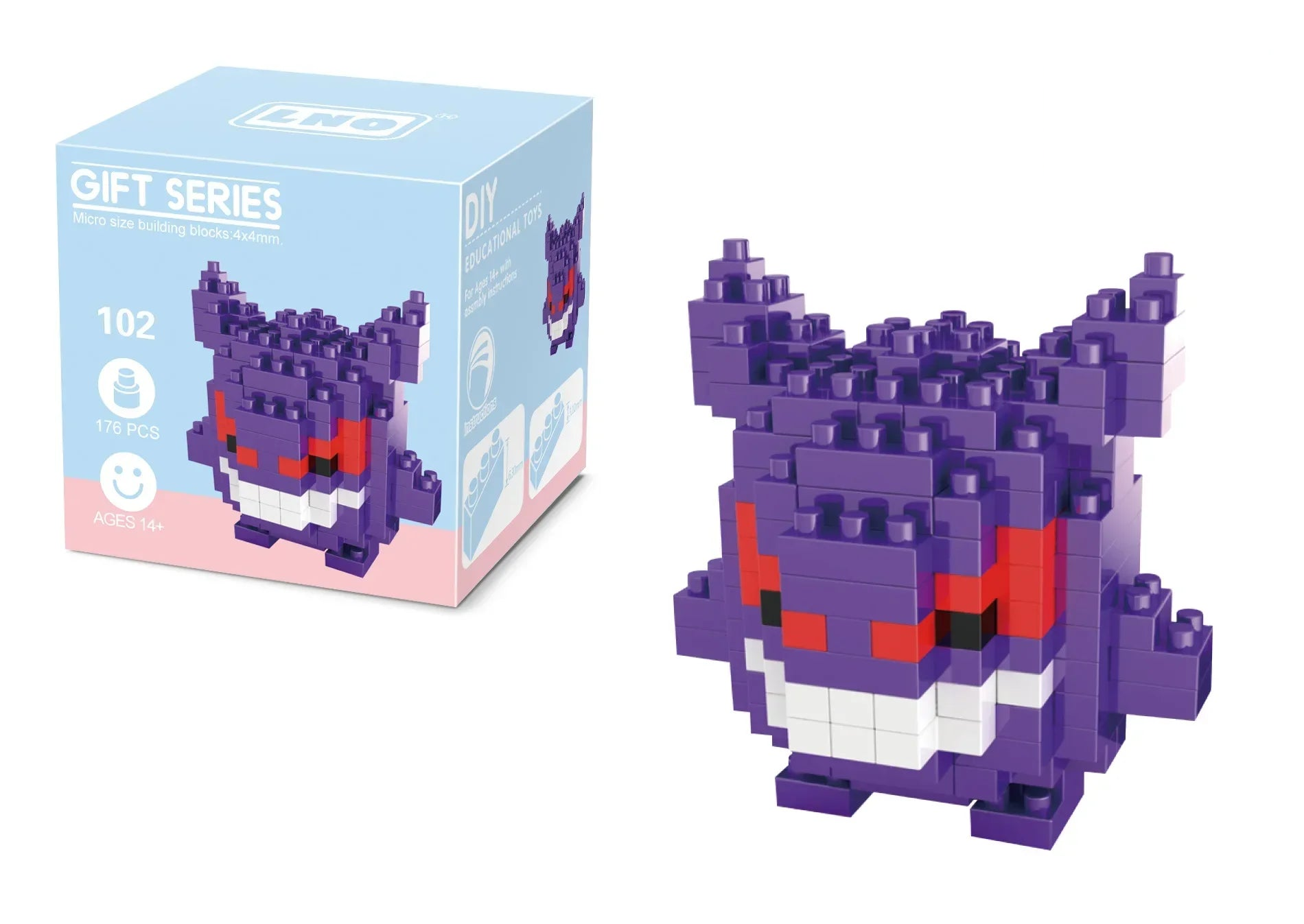 Gengar micro-brick building set — With retail box