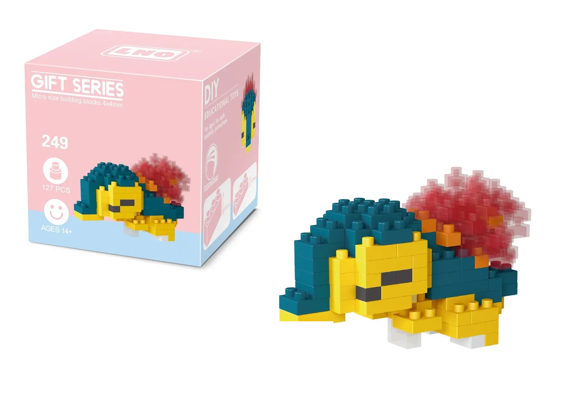 Cyndaquil micro-brick building set — Set 249 — with retail box