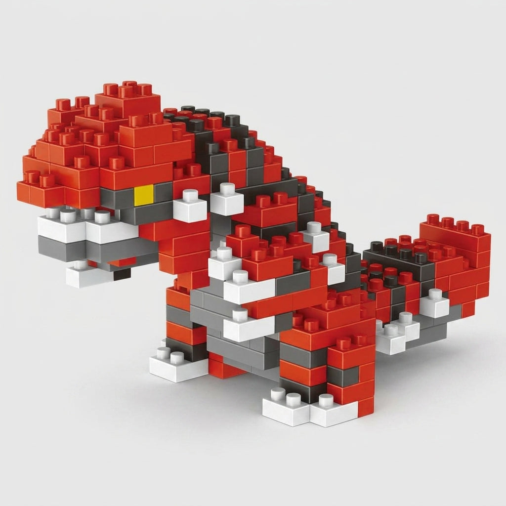 Groudon micro-brick building set — Without box