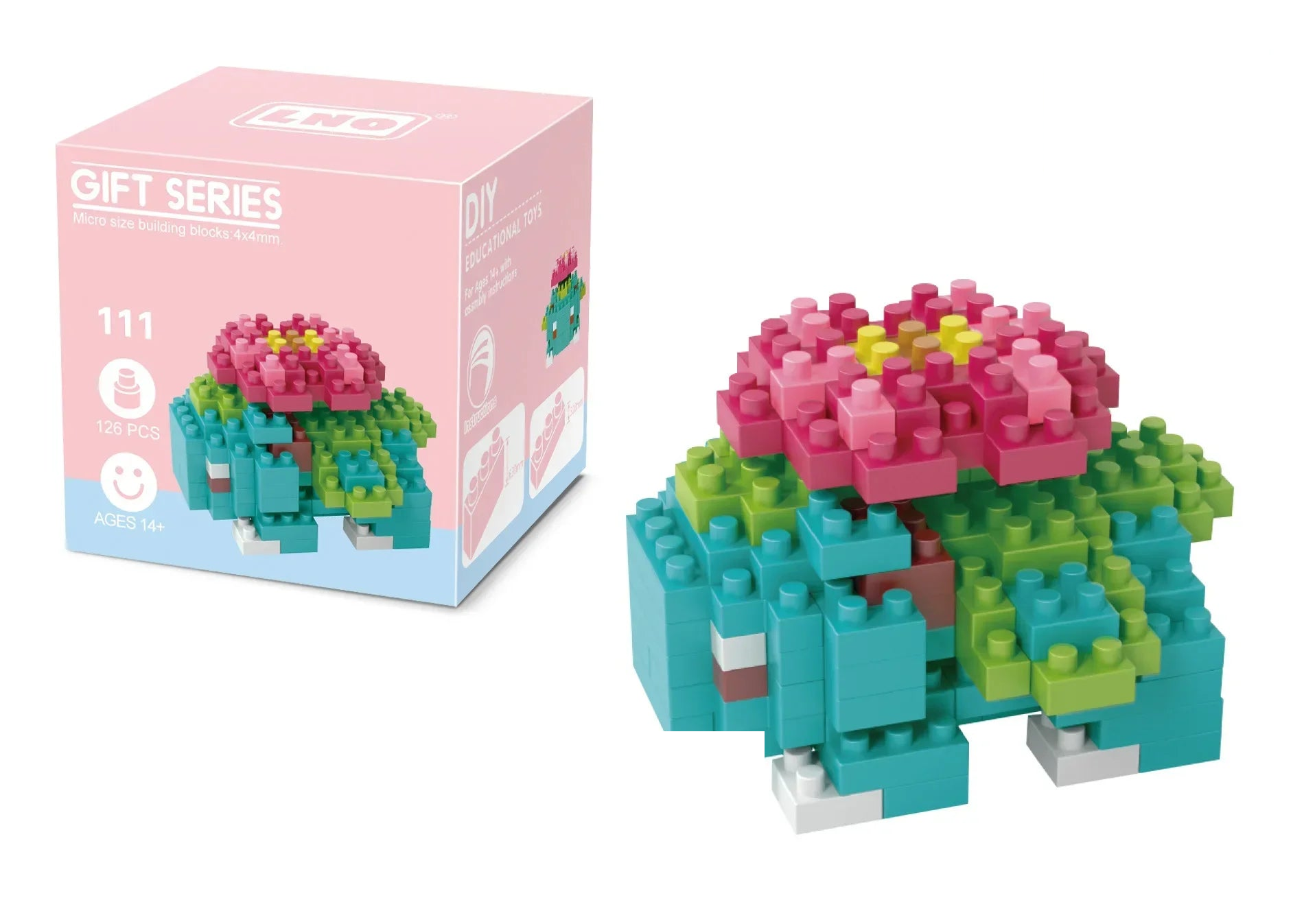 Venusaur micro-brick building set — With retail box