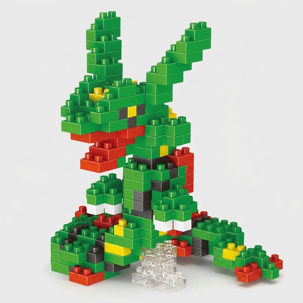 Rayquaza micro-brick building set — Without box