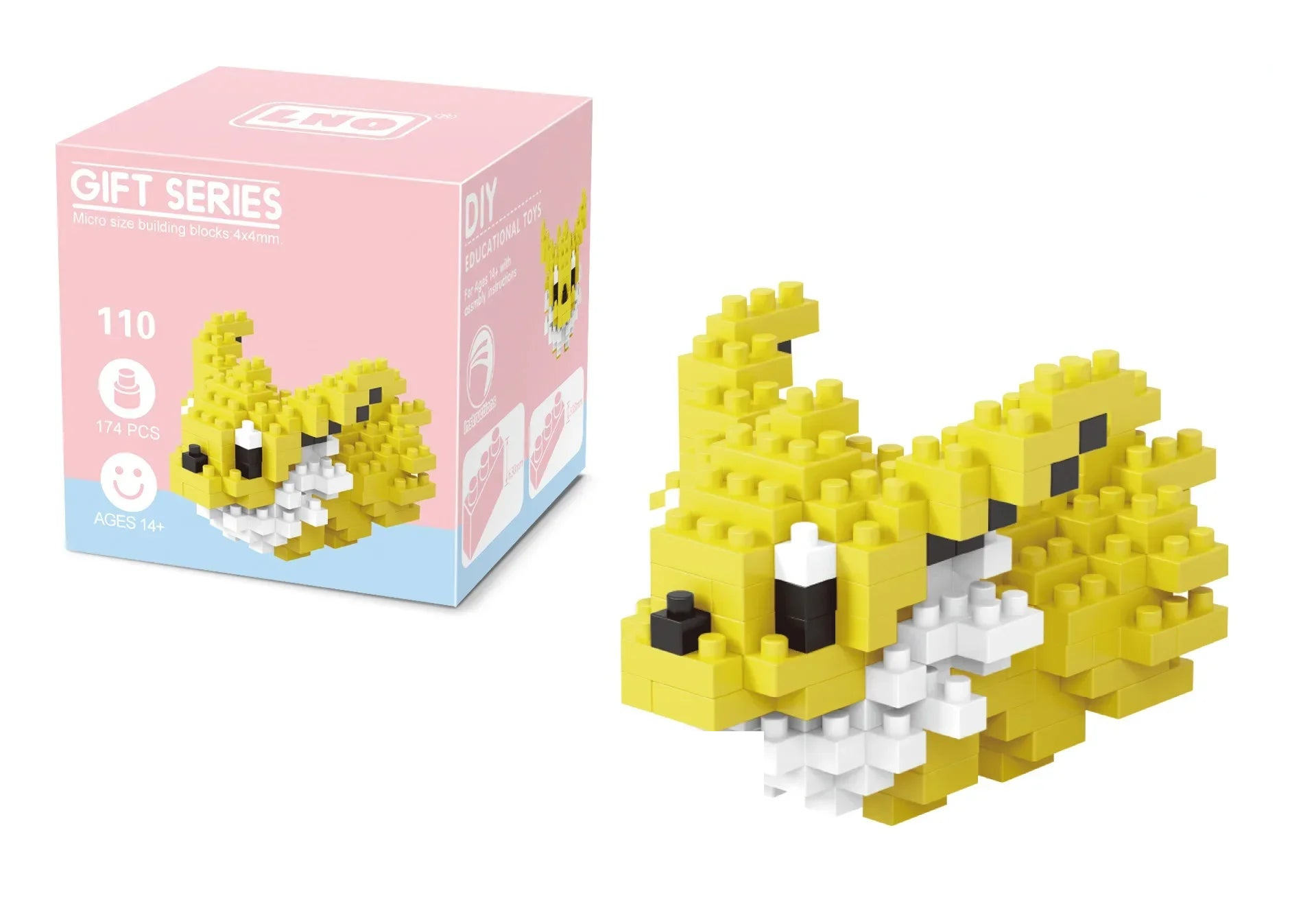 Jolteon micro-brick building set — With retail box