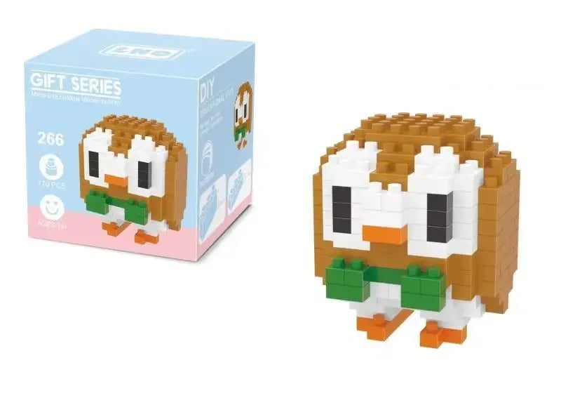 Rowlet micro-brick building set — With retail box