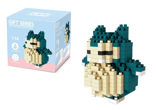 Snorlax micro-brick building set — With retail box