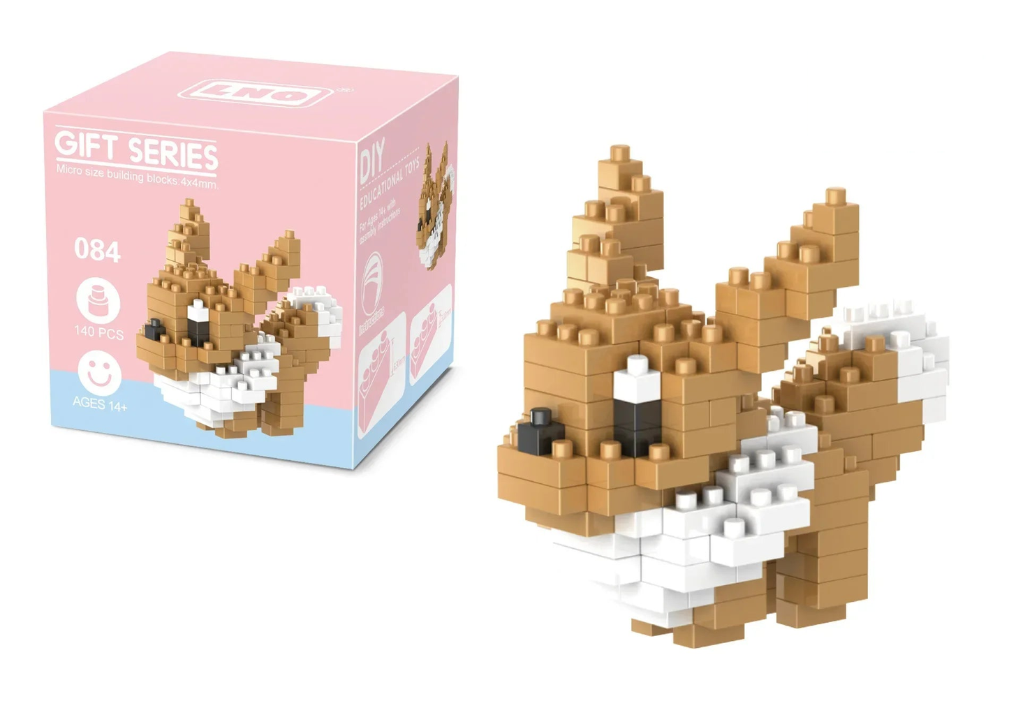 Eevee micro-brick building set — With retail box