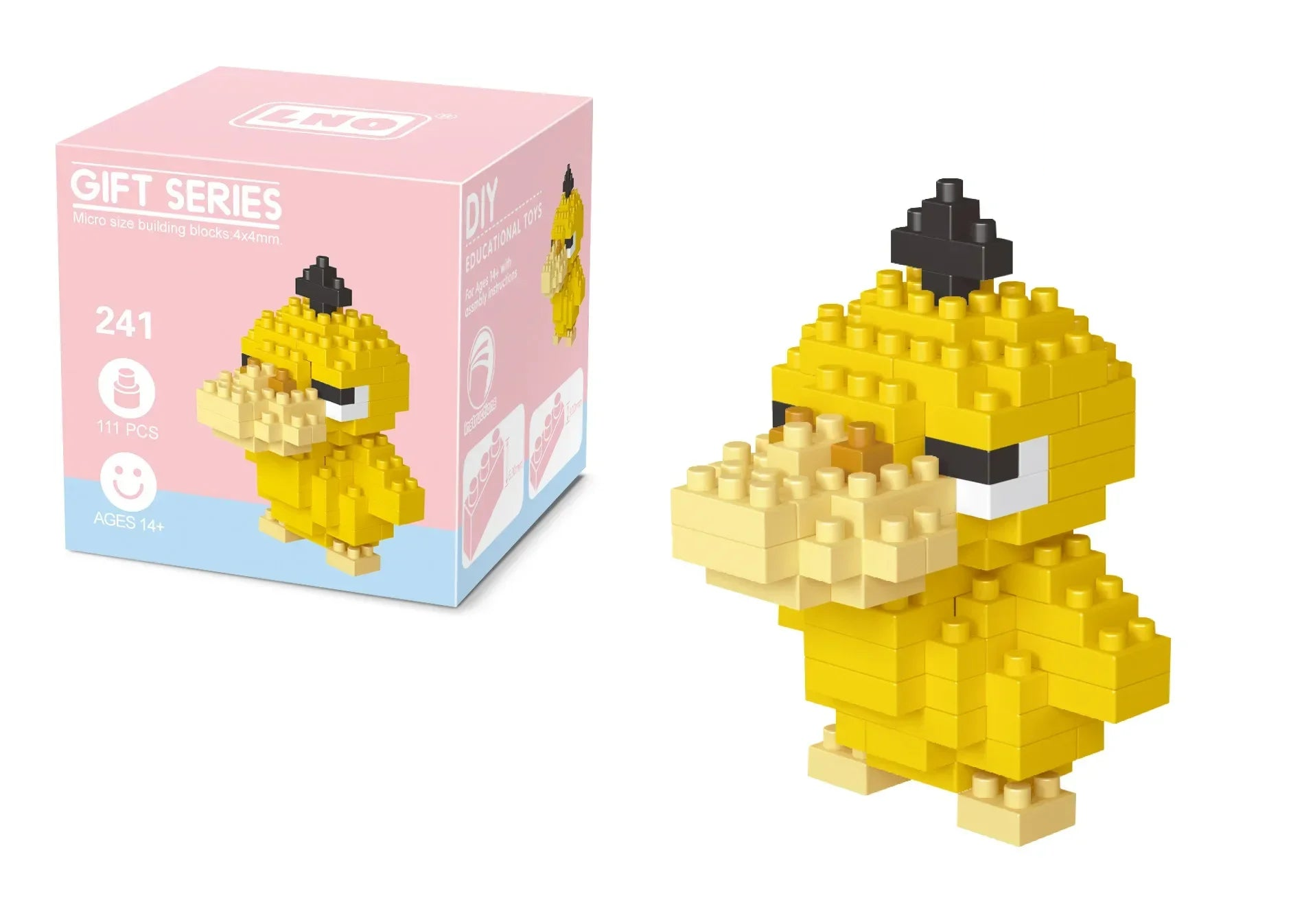Psyduck micro-brick building set — Set 241 — with retail box