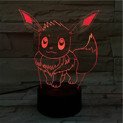 Eevee Pokémon 3D Lamp - 5 Colors