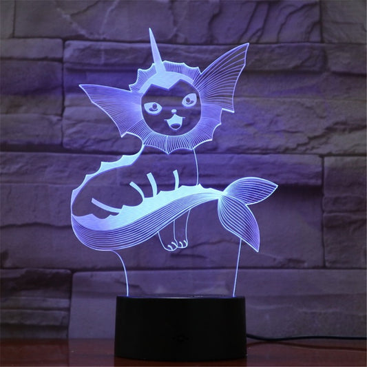 Vaporeon Pokémon 3D Lamp - 5 Colors
