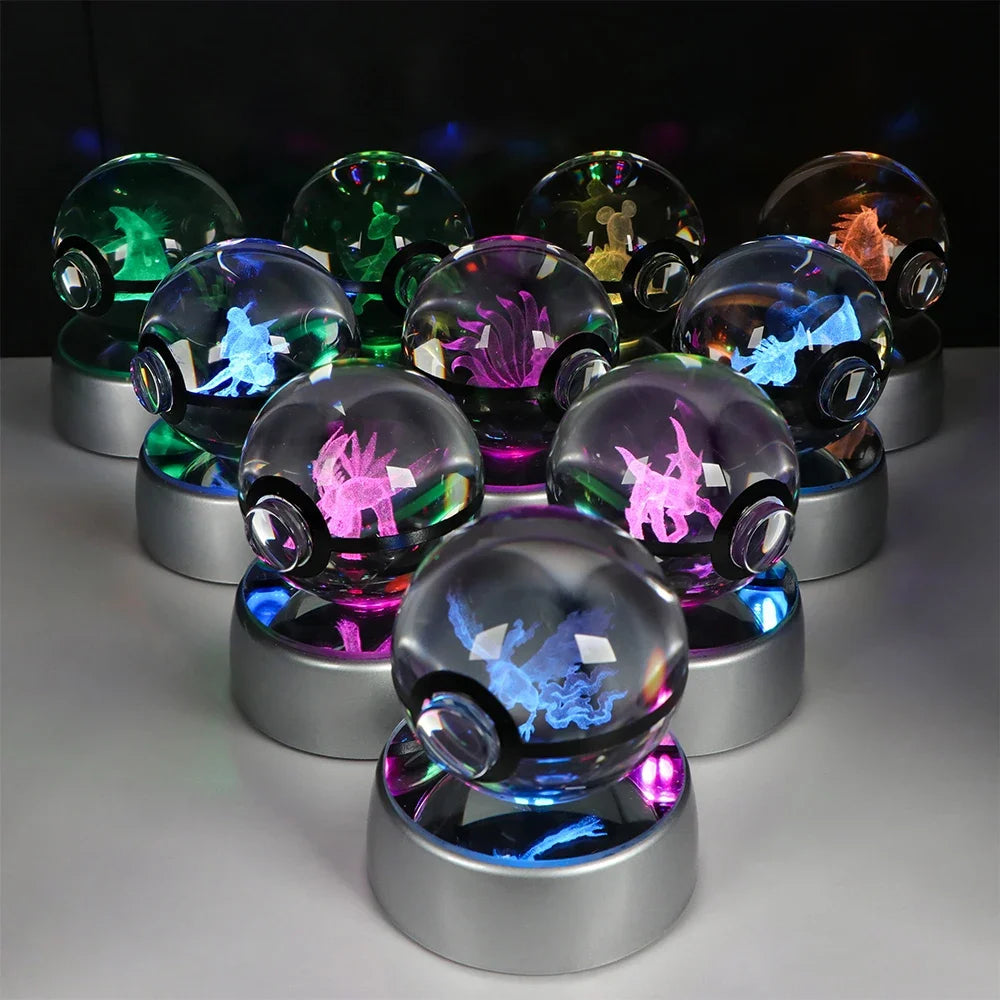 Pikachu Crystal Ball Lamp — Back View | GoPokeShop