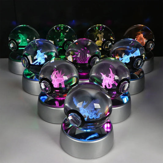 Pikachu Crystal Ball Lamp — Back View | GoPokeShop