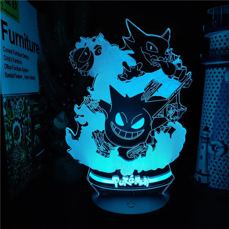 Haunter 3D LED Lamp — Side View | GoPokeShop