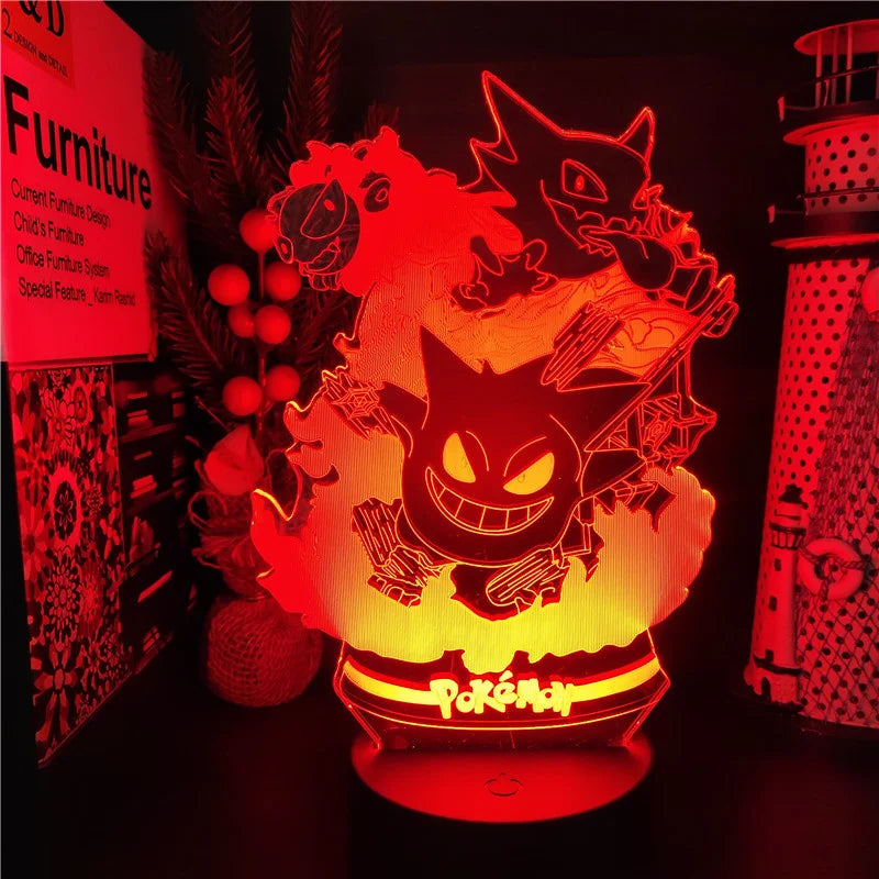 Haunter 3D LED Lamp — Back View | GoPokeShop