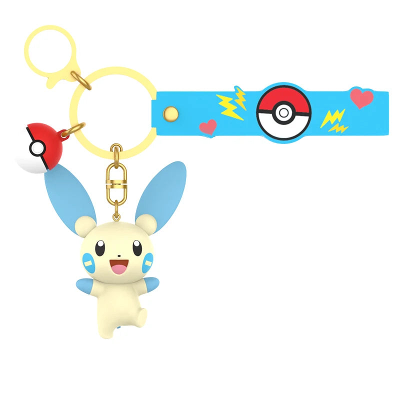Minun Figure Keychain — Poké Ball Strap | GoPokeShop