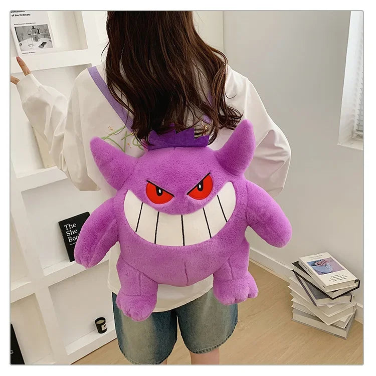 Gengar, Raichu & Friends — Pokémon Plush Shoulder Bag