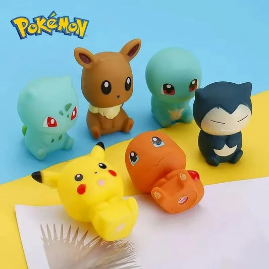 Pikachu, Squirtle & Friends — Pokémon Bath Toy Set (6 pieces)