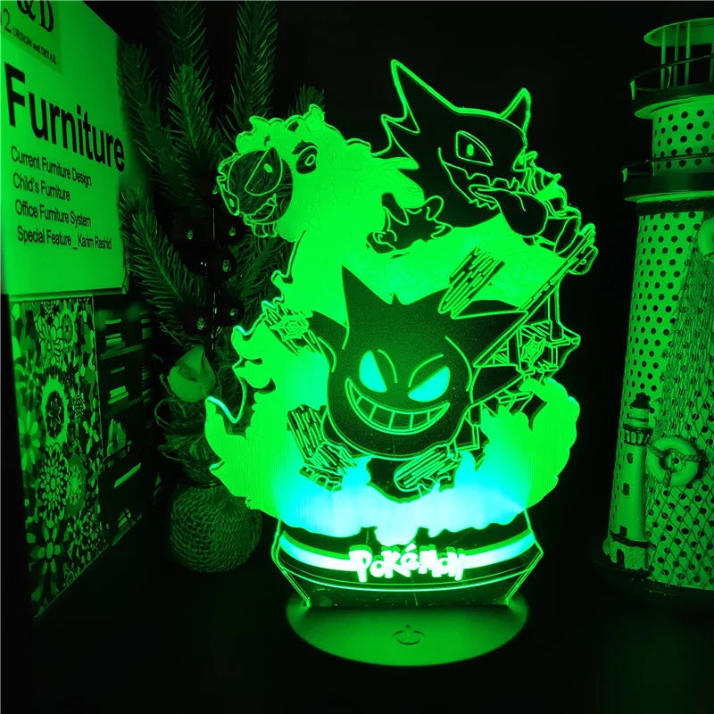 Haunter 3D LED Lamp — Front View | GoPokeShop