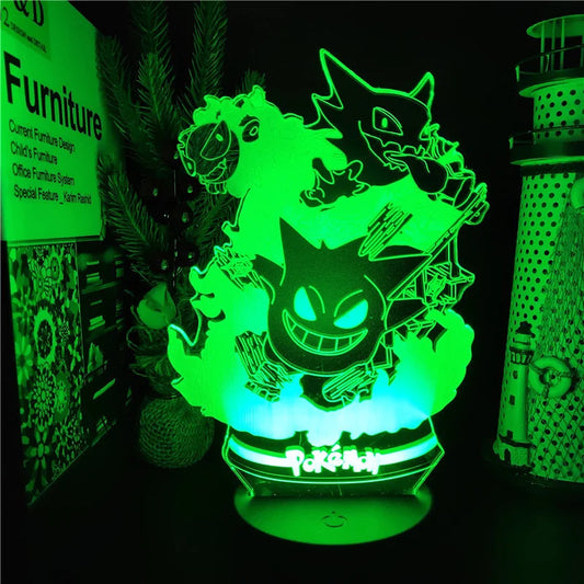 Haunter 3D LED Lamp — Front View | GoPokeShop