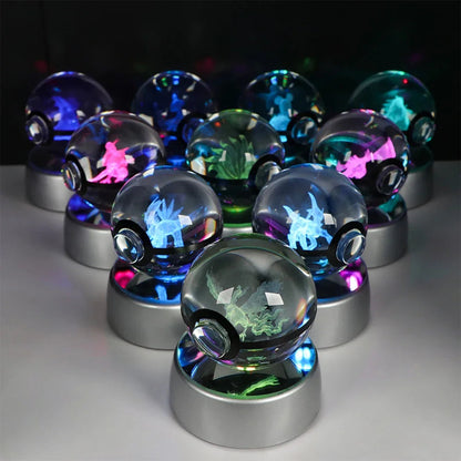 Pikachu Crystal Ball Lamp — Side View | GoPokeShop