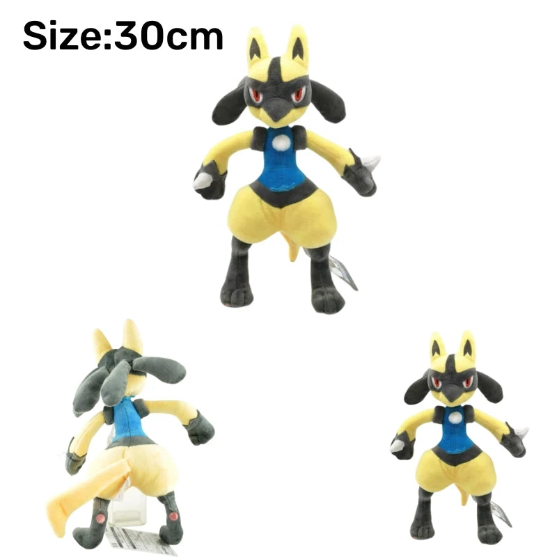 Lucario — Pokémon Plush — Yellow colourway (30 cm)