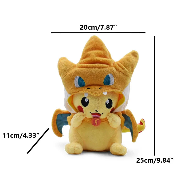 Pikachu in Costume — Pokémon Cosplay Plush (20–30 cm)