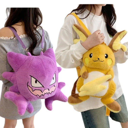 Gengar, Raichu & Friends — Pokémon Plush Shoulder Bag