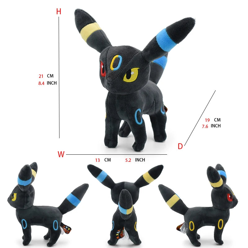 Eeveelutions — Pokémon Plush (Umbreon, Espeon & 6 more)