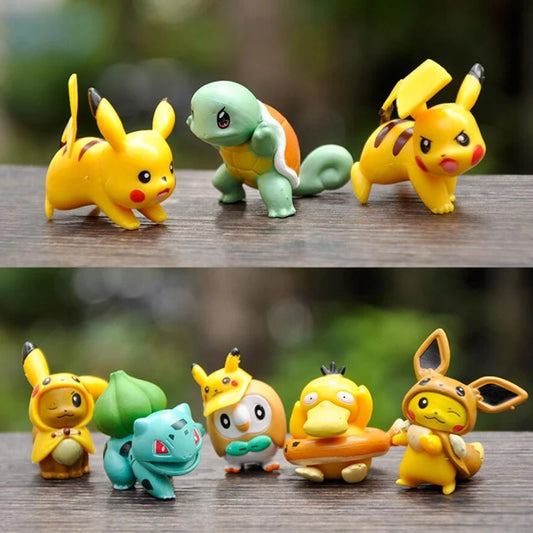 Pikachu, Psyduck & Friends — Pokémon Mini Figures (8-piece set)