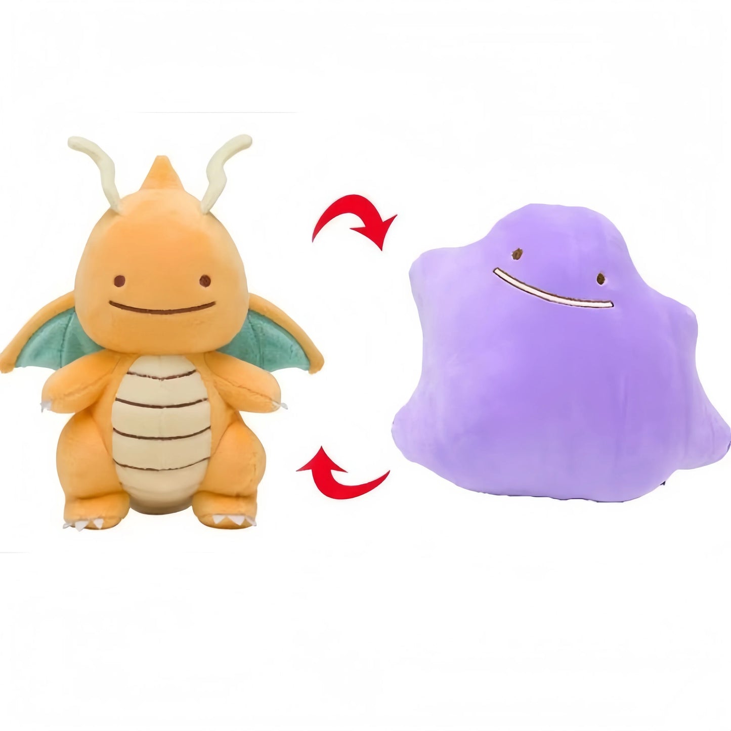 Ditto, Dragonite & Lapras — Pokémon Transform Plush (14–29 cm)