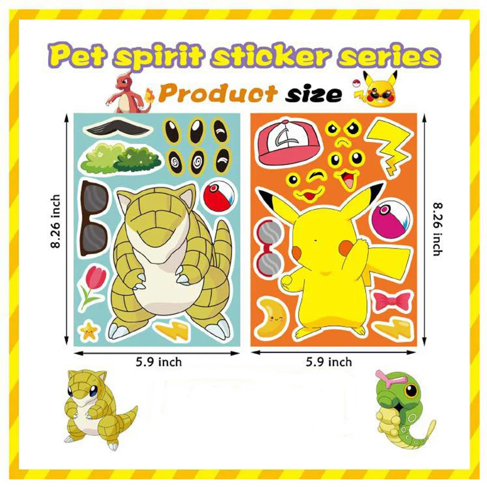 Pokémon Stickers — Back View | GoPokeShop