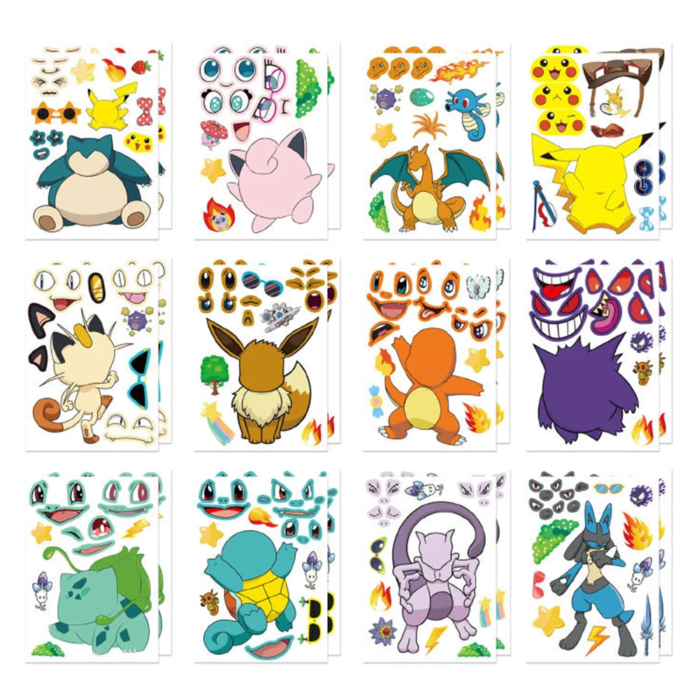 Pikachu Stickers — Back View | GoPokeShop
