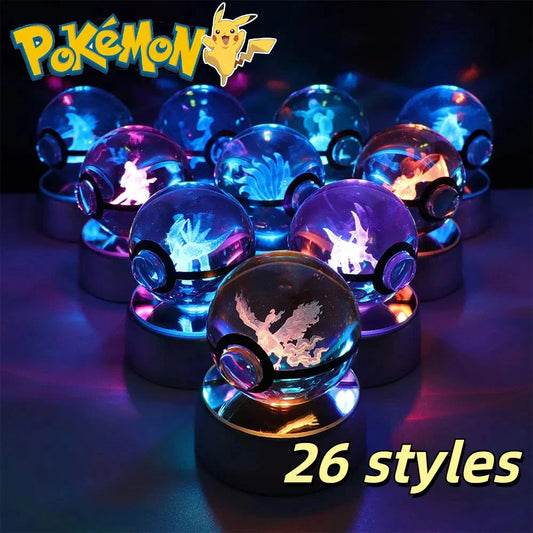 Pikachu Crystal Ball Lamp — Front View | GoPokeShop