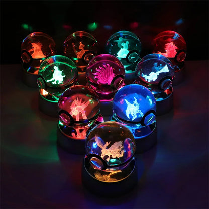 Pikachu Crystal Ball Lamp — Angle | GoPokeShop