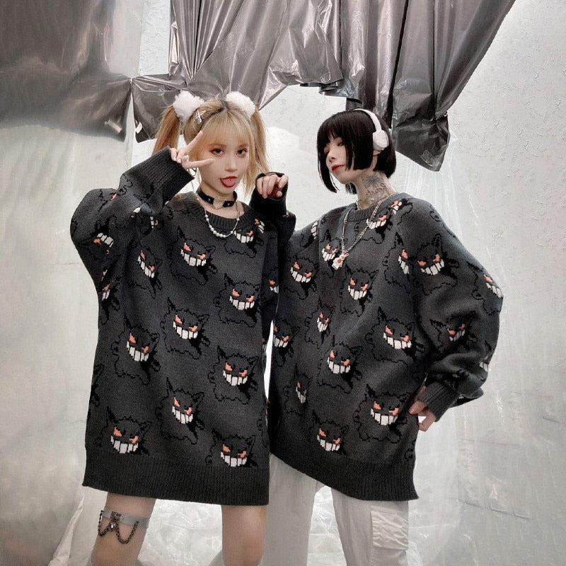 Gengar Pokemon Oversized Harajuku Sweatshirt