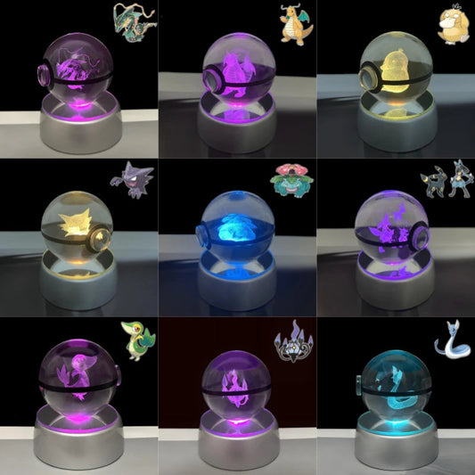 Dragonair Crystal Ball Lamp — Front View | GoPokeShop