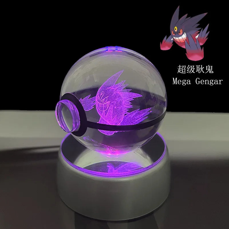 Pikachu Crystal Ball Lamp — Close-up | GoPokeShop