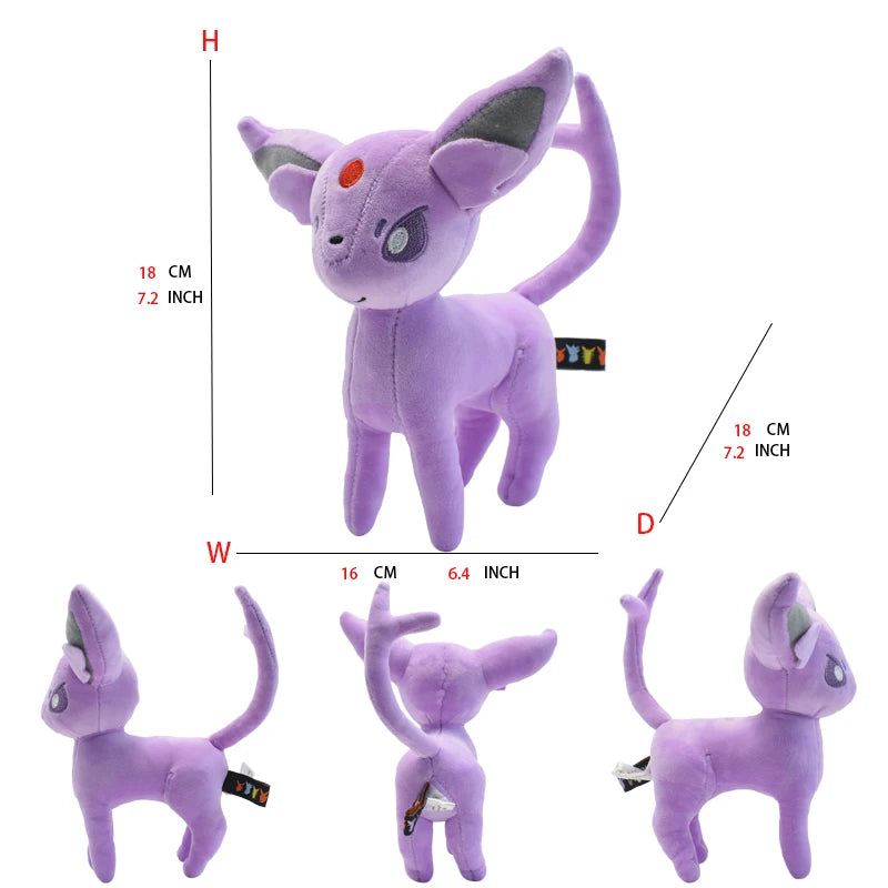 Eeveelutions — Pokémon Plush (Umbreon, Espeon & 6 more)