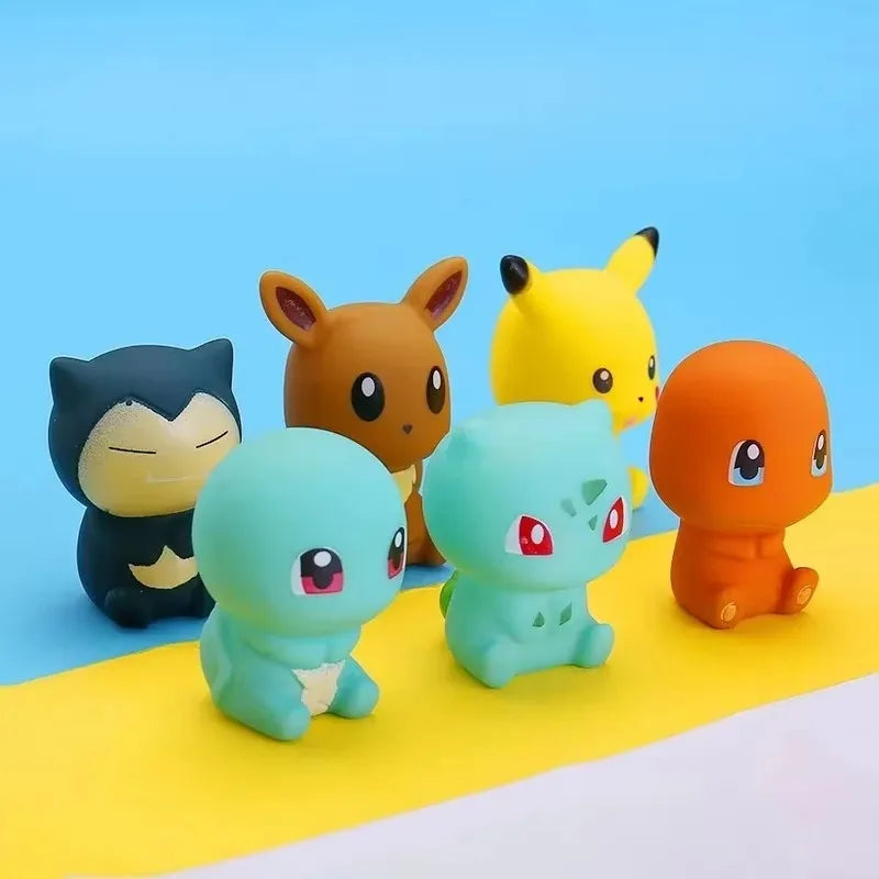Pikachu, Squirtle & Friends — Pokémon Bath Toy Set (6 pieces)