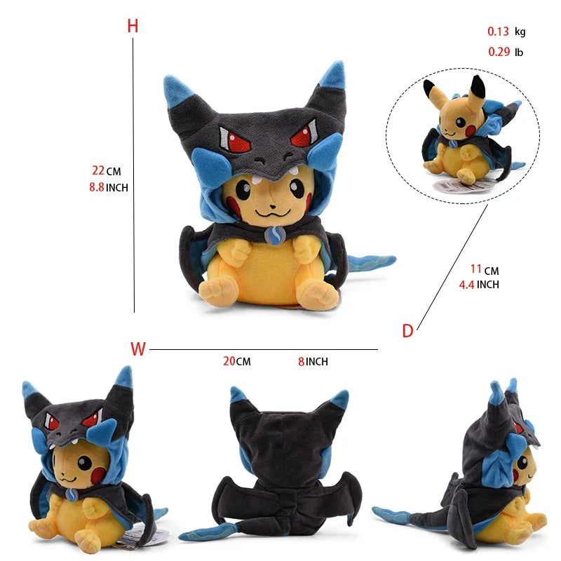 Pikachu in Costume — Pokémon Cosplay Plush (20–30 cm)