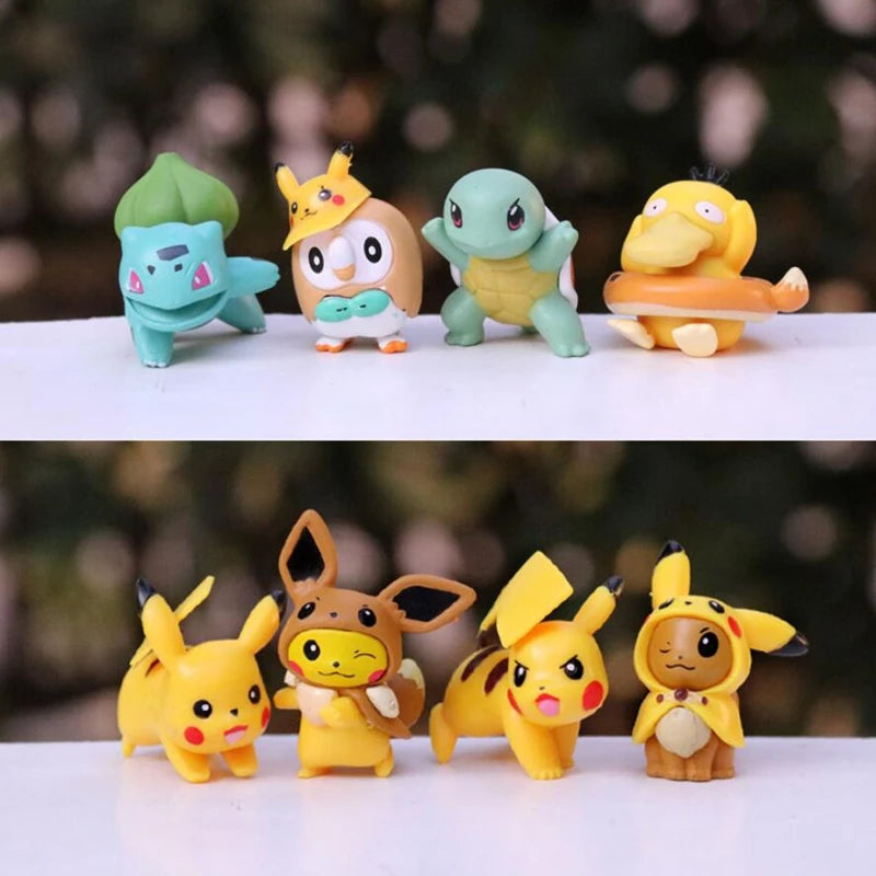 Pikachu, Psyduck & Friends — Pokémon Mini Figures (8-piece set)
