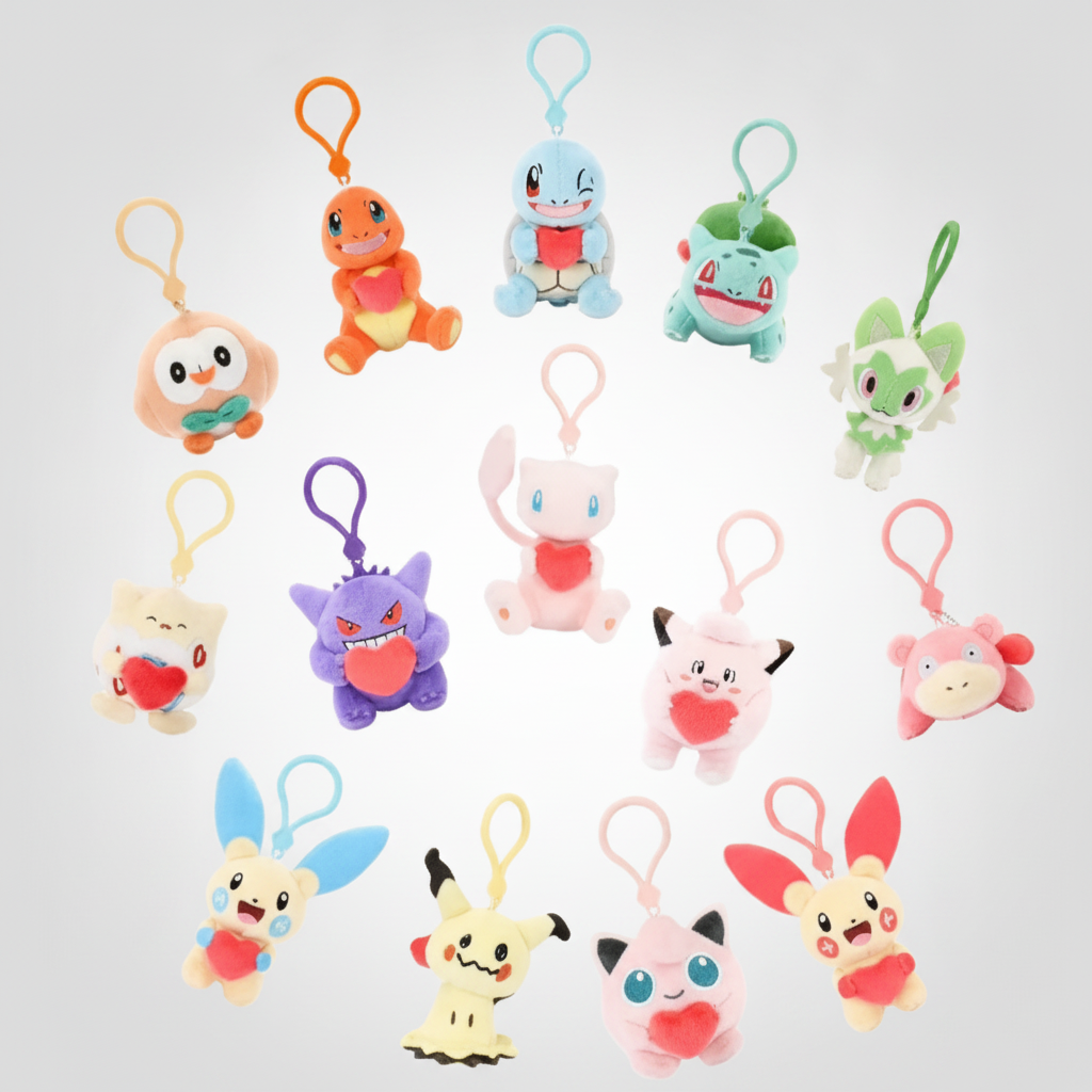 Pokémon Plush Keychain Charms — Character Range | GoPokeShop